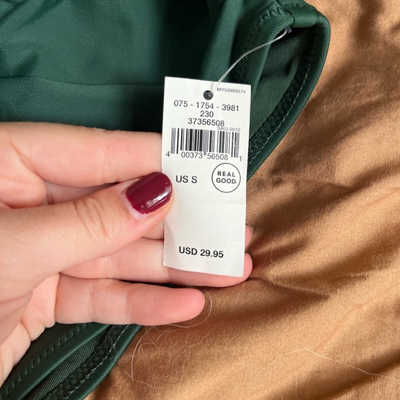 Green high waisted bikini bottom from aerie. Brand new with tags - Picture 2 of 3